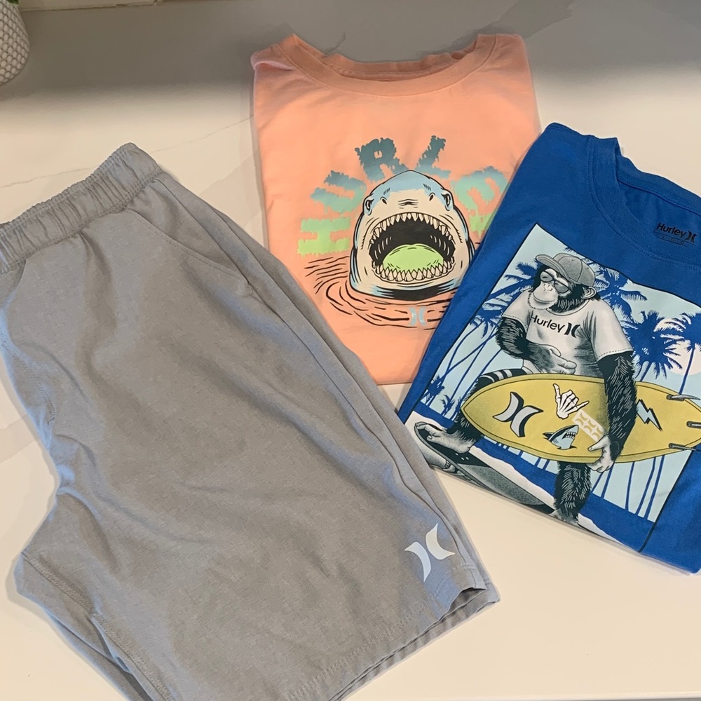 Hurley shirts/shorts set